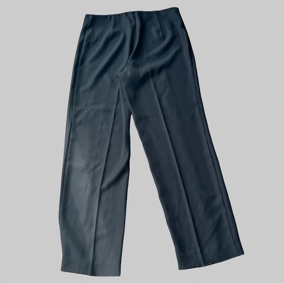 Vintage Joseph Ribkoff Black Front Zip Wide Leg Pants - Picture 8 of 12